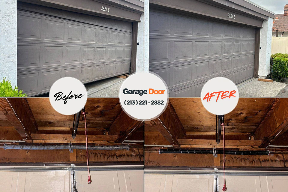 Before and after: garage door repair near me Ford Heights